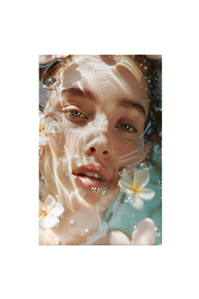 StoryGift Romania Tablou Canvas Chipul Feminin Cu Ochii Blanci Si Genele Mari...