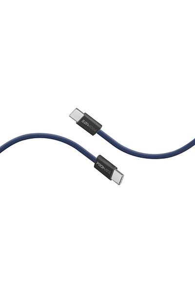 Promate EcoLine-CC120 Ultra-Fast 60W Power Delivery USB-C Cable - 1.2 m - Navy