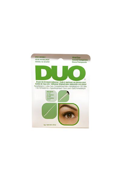 Duo لاصق الرموش الصناعية مع فرشاة دو باللون الأبيض