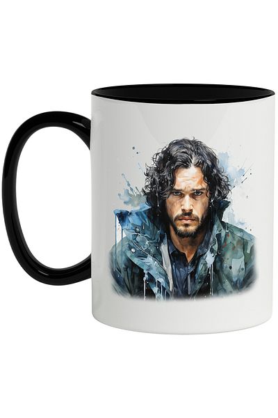 StoryGift Romania Mug With Kit Harington, Actor, Hollywood, Celebrity, Multicolor 330 ml, Ceramic, With ,STG