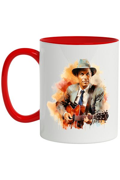 StoryGift Romania Mug With Frank Sinatra, Famous Singer, Artist, Music, Multicolor 330 ml, Wax, With ,STG
