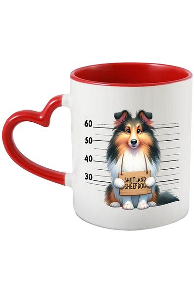 StoryGift Romania Mug with Shetland Sheepdog (Shetland Sheepdog), dog, pet, il, With ,STG