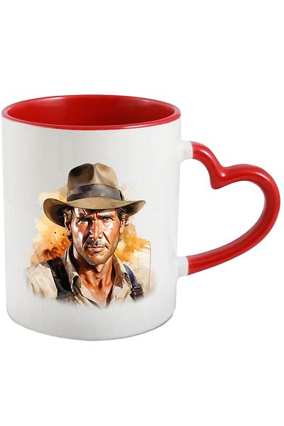 StoryGift Romania Mug With Indiana Jones, Fictional Character, Movie, Adventure, Multicolor 330 ml, Ceram, With ,STG