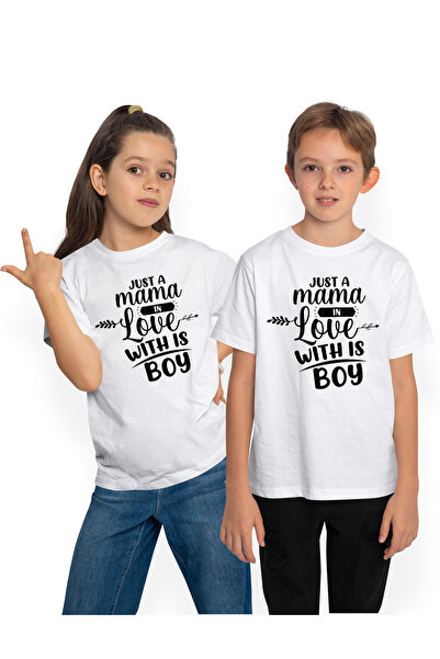 StoryGift Romania Tricou Copii cu textul in engleza "Just a mama in love with...