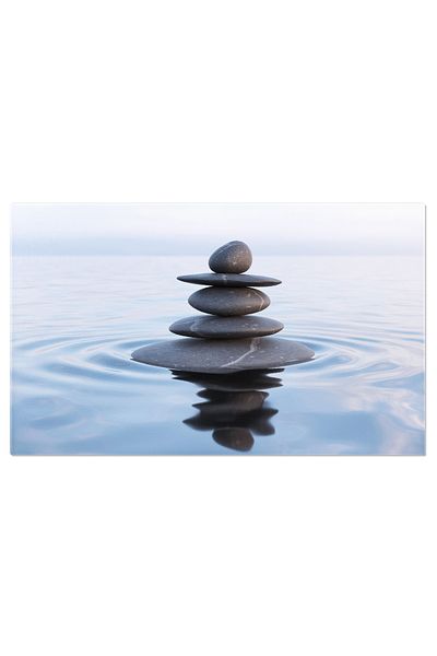 StoryGift Romania Tablou Canvas - Meditatie Si Pacea Interioara: Piatra Zen, Buddhism, Armonie Naturala