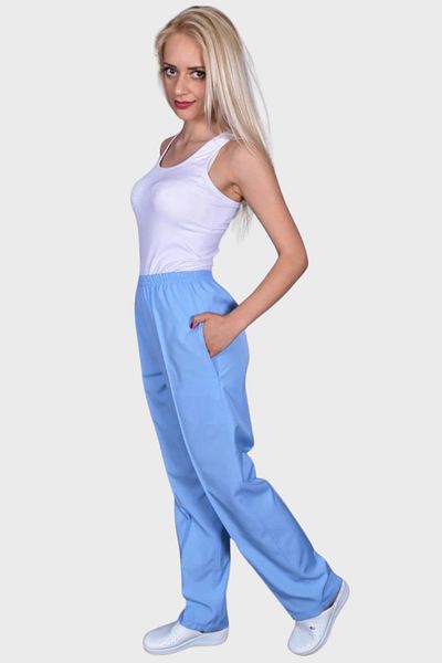 Üniformanya Pantaloni de bucătar pentru femei, albastru elastic, pantaloni pentru servicii de podea, pantaloni de bucătar pentru menajeră