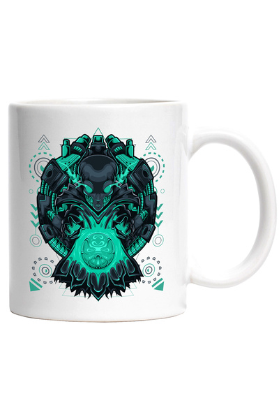 StoryGift Romania Cana Cu Extraterestru, Robot, Mecha, Cyberpunk, Geometric, ...