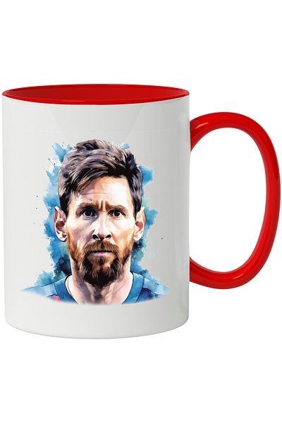 StoryGift Romania Mug With Lionel Messi, Footballer, Player, Sportsman, Multicolor 330 ml, Ceramic c, With ,STG