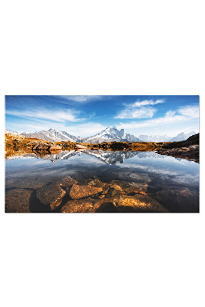 StoryGift Romania Tablou Canvas: Cheserys, Lacul Mont Blanc, Franta - Reflect...