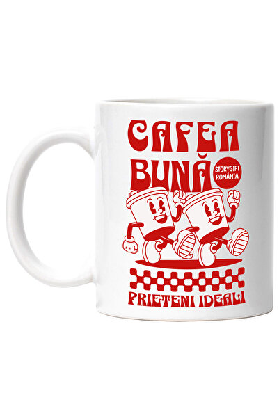 StoryGift Romania Cana cafea buna energie de dimineata prieten ideal, 330ml, ...