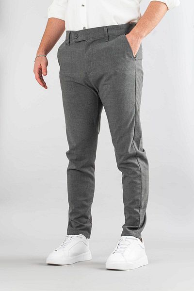 bombe Men's Dark Gray Slim Fit Slim Fit Jogger Trousers Black