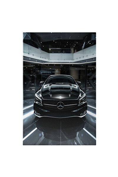 StoryGift Romania Tablou Canvas Automobil De Culoare Neagra Stralucitor, Masi...