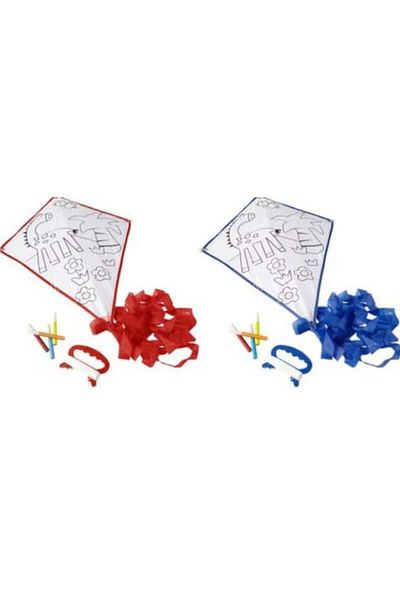 Generic Vitacelli 2 Pcs Diy Kites For Kids Kite Making Kit Bulk Decorating Coloring Kite Red And Blue Beach