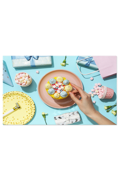 StoryGift Romania Tablou Canvas: Tort De Confetti Pentru Copii Cu Glazura Aur...