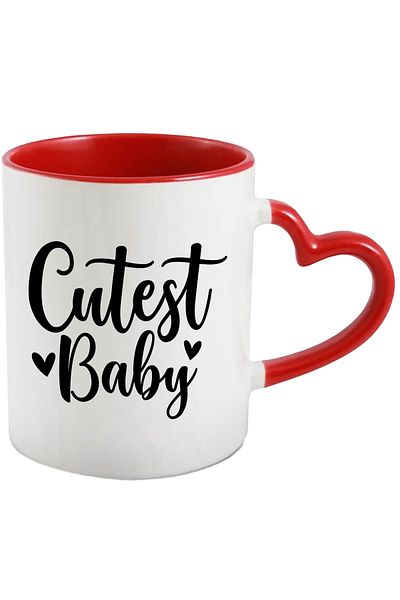 StoryGift Romania Heart mug for the cutest baby - family care affection with M, Cu, STG