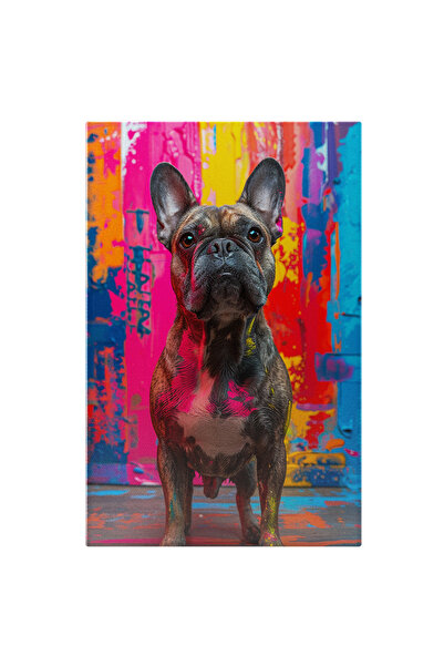StoryGift Romania Tablou Canvas Privirea Concentrată Bulldog Francez În Fața ...