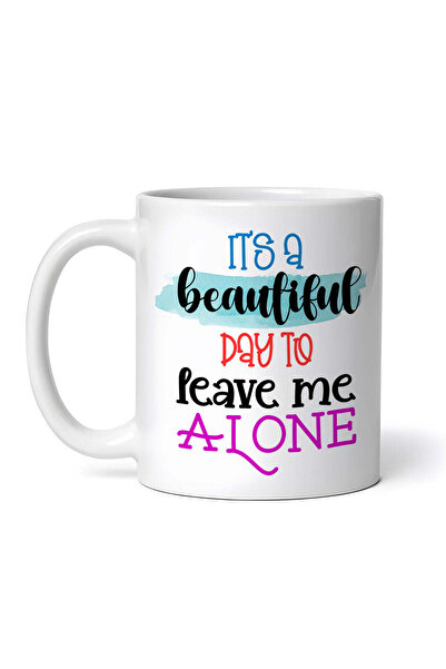 OEM Cană albă personalizată, E o zi frumoasă să mă lași în pace, INOVATIX®. 330 ml