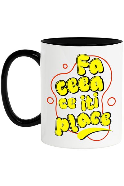 StoryGift Romania Mug Motivational Message In Romanian Text Do What You Like, 330ml, Ceramic with , With ,STG