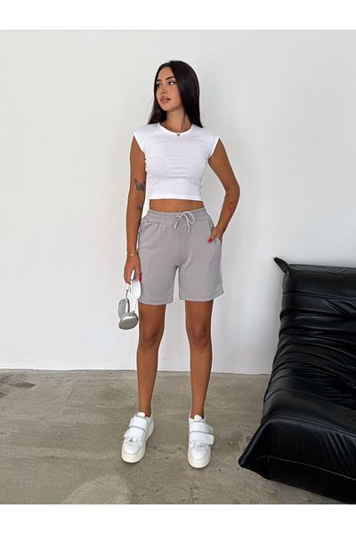 Noa Noa Modal Fabric Elastic Waist Short Shorts