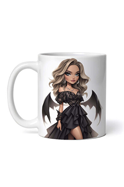 OEM Cană albă personalizată, păpușă demon Artemis, INOVATIX®. 330ml