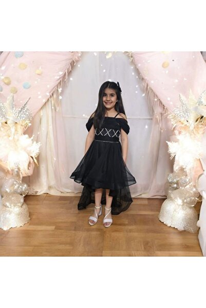 Ahsenimbebe ÇAPRAZ İPLİ KUYRUKLU KISA GEZBOY ABİYE ELBİSE