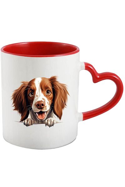 StoryGift Romania Mug with a happy puppy | illustration | curiosity | wants to discover | barking, With ,STG