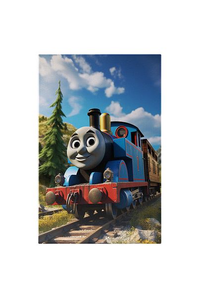 StoryGift Romania Canvas Painting 60 x 40CM Thomas the Train Minimax - Children's Drawings Digital Painting 60x,STG