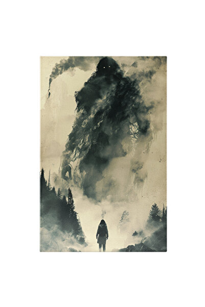 StoryGift Romania Tablou Canvas Monstrul Din Varful Muntilor, O Figura Ciudat...