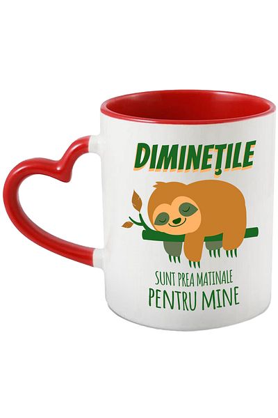 StoryGift Romania Mornings are too early for me Mug, 330ml, Ceramic with Ini Handle, With ,STG
