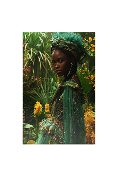 StoryGift Romania Tablou Canvas Black Beauty Femeie Cu Turban Si Chip Frumos ...