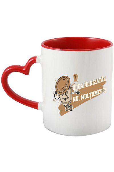 StoryGift Romania Decaffeinated Mug_ No, thank you! coffee cup dance, 330ml, Ceramic with Handle in, With, STG