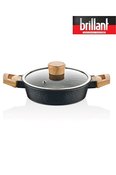 Brillant Biogranit Castor Cam Kapaklı 3’lü Sahan Seti – 18/20/22 Cm