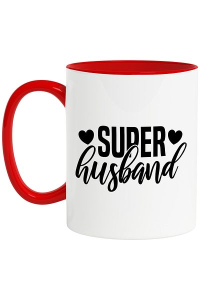 StoryGift Romania Mug for a good and loyal husband with the message in English "Super husband" with Handle R, Cu, STG