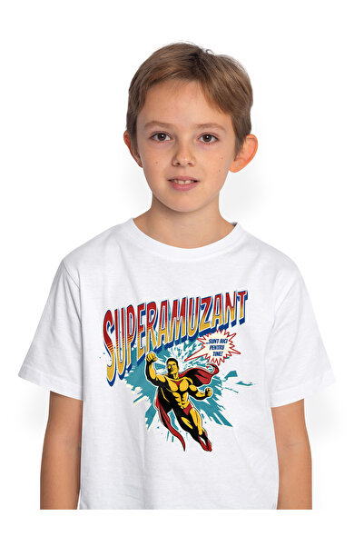 StoryGift Romania Tricou Copii Baieti Super Amuzant SuperErou Sunt Aici Pentr...