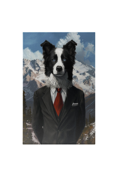 StoryGift Romania Tablou Canvas Portret Fotorealistic Un Câine Akita În Costu...