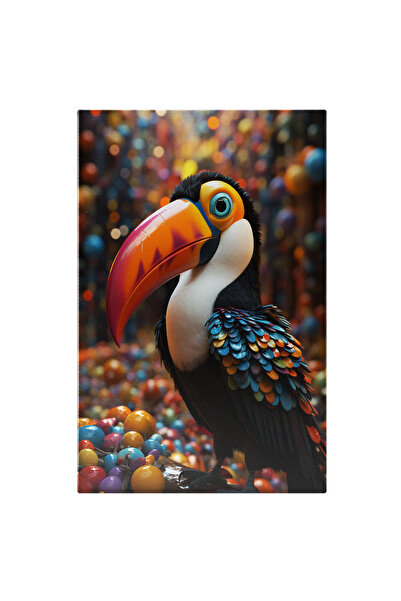 StoryGift Romania Tablou Canvas: Imaginație Policromă Și Papagalul Învolburat...