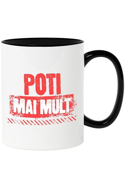 StoryGift Romania Mug Motivational Message Sport Text You Can Do More Gym, 330ml, Ceramic with N Handle, With, STG