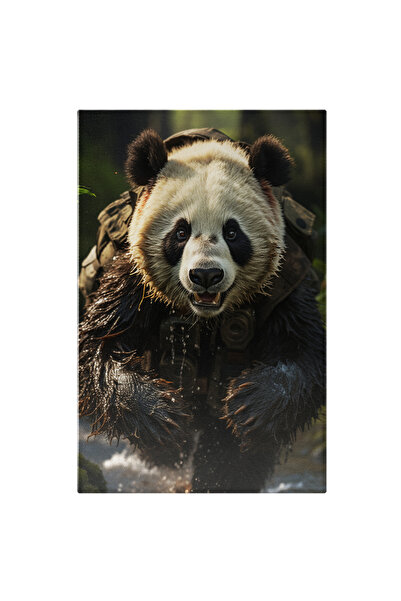 StoryGift Romania Canvas Painting 100 x 70CM Realistic Fairy Tale World The Endless Run of the Panda Bear M,STG