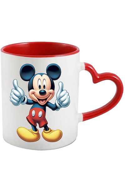 StoryGift Romania Mug With Smiling Mickey Mouse, Encouragement, Motivation, Kids, Disney, Cartoons, With,STG