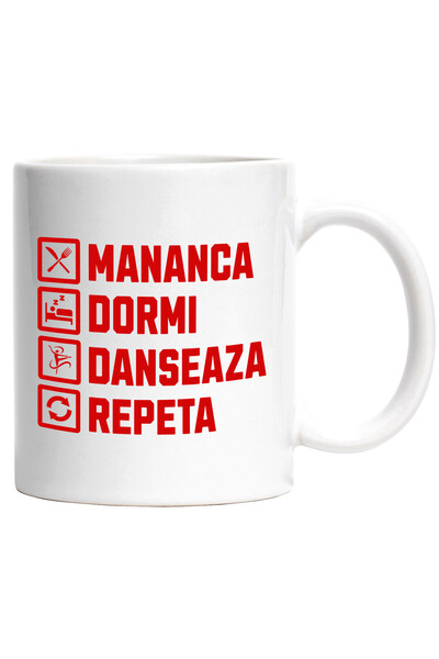 StoryGift Romania Cana cu Rutina Zilnica Femeie Sportiva Balet Text In Limba ...