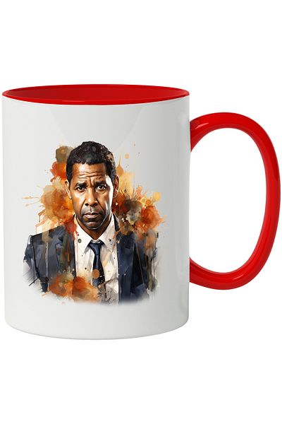 StoryGift Romania Mug With Denzel Washington, Actor, Artist, Director, Multicolor 330 ml, Ceramic c, With ,STG