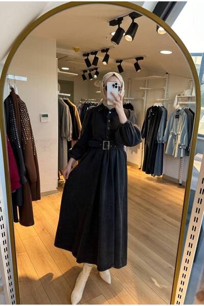 OlaLady Rochie de damă cu cataramă prințesă cu mâneci test denim blugi