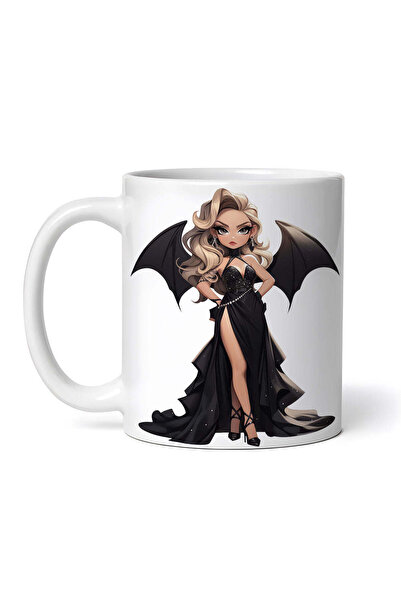 OEM Cană albă personalizată, Păpușa Bonnie Demonul, INOVATIX®. 330ml