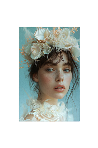 StoryGift Romania Tablou Canvas Bruneta Cu Gândul La Reciful Splendid Cu Scoi...