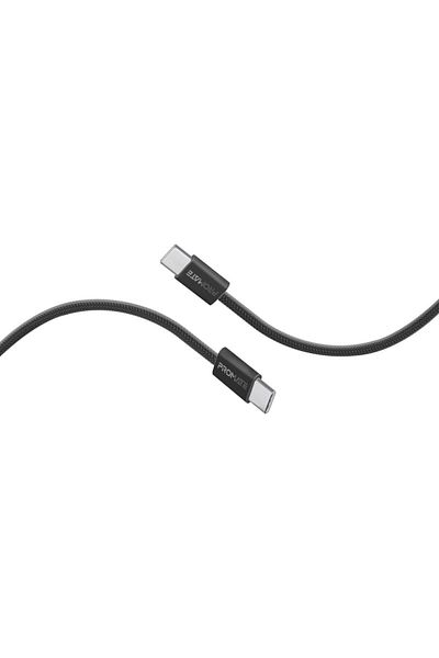 Promate EcoLine-CC120 Ultra-Fast 60W Power Delivery USB-C Cable - 1.2 m - Black