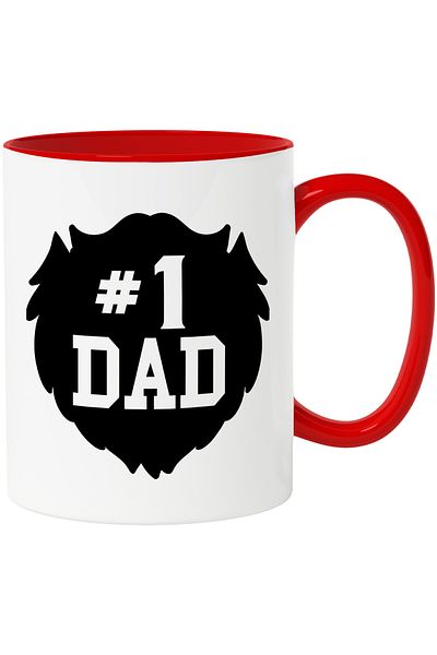 StoryGift Romania Mug with the Message in English Number One Dad, Father First, Black Emblem, T, With, STG