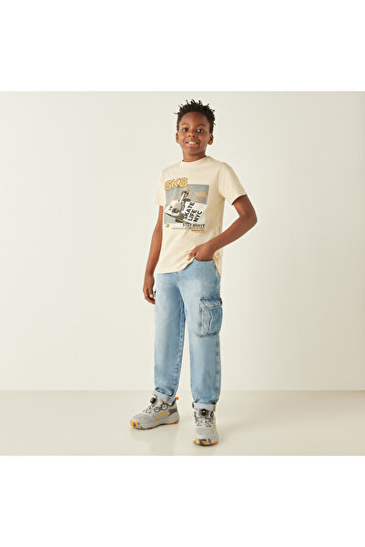 Juniors Graphic Print T-Shirt With Short Sleeves