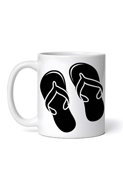 OEM Cană albă personalizată, Papuci de plajă, INOVATIX®. 330ml