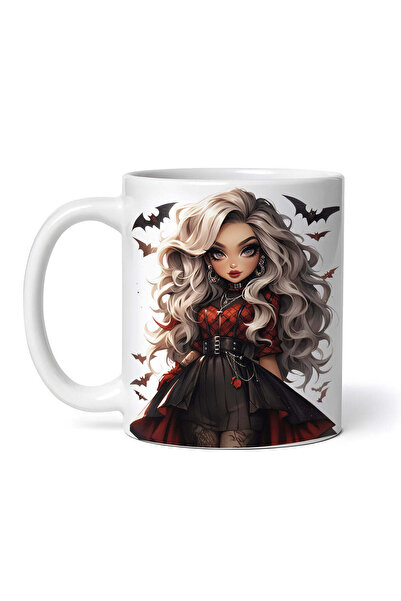 OEM Cană albă personalizată, Păpușa Demon Amy, INOVATIX®. 330ml