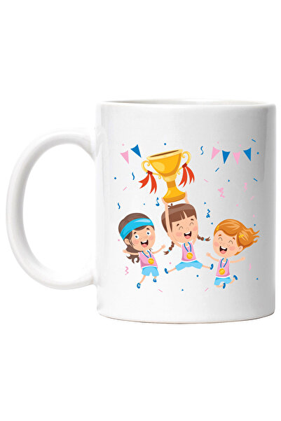 StoryGift Romania Cana Cu Confetii, Copii, Trofeu, Concurs, Castigatori, Sport, Multicolor 330 ml,, Cu ,STG